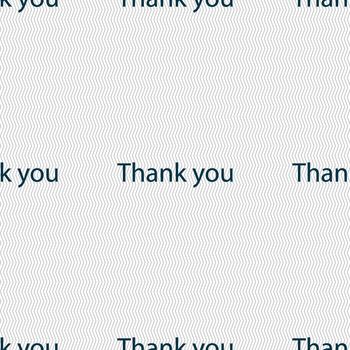 Thank you sign icon. Gratitude symbol. Seamless abstract background with geometric shapes. illustration