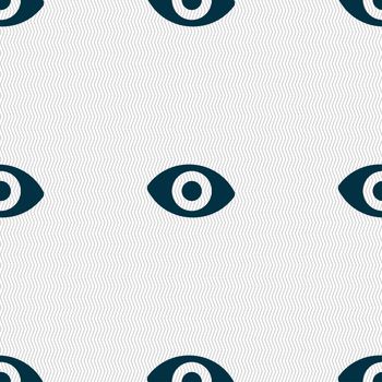 sixth sense, the eye icon sign. Seamless pattern with geometric texture. illustration