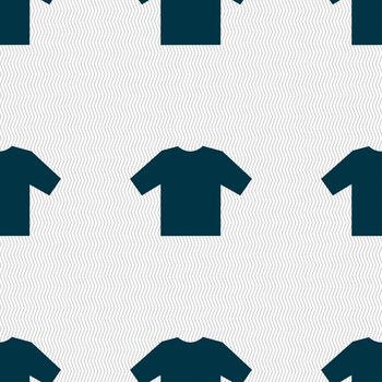 t-shirt icon sign. Seamless pattern with geometric texture. illustration