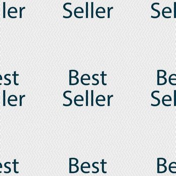 Best seller sign icon. Best seller award symbol. Seamless abstract background with geometric shapes. illustration