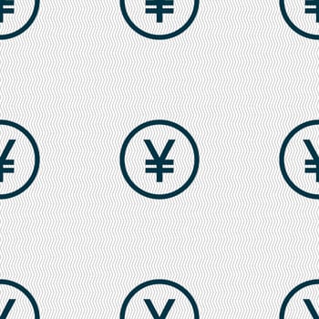 Japanese Yuan icon sign. Seamless abstract background with geometric shapes. illustration