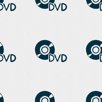 dvd icon sign. Seamless pattern with geometric texture. illustration