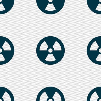 radiation icon sign. Seamless pattern with geometric texture. illustration