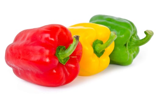 bell peppers isolated on white background