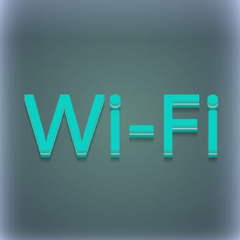 Free wifi icon symbol. 3D style. Trendy, modern design with space for your text illustration. Raster version