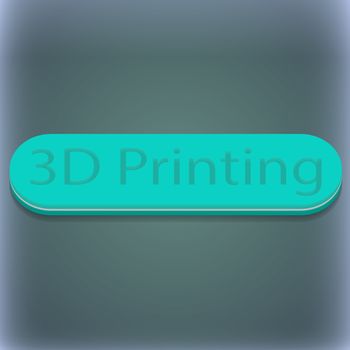 3d Printing icon symbol. 3D style. Trendy, modern design with space for your text illustration. Raster version