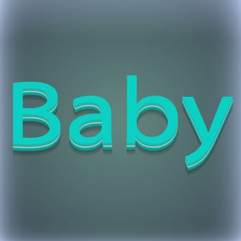 Baby on board icon symbol. 3D style. Trendy, modern design with space for your text illustration. Raster version