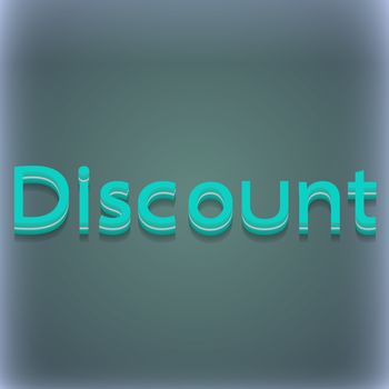 discount icon symbol. 3D style. Trendy, modern design with space for your text illustration. Raster version