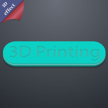 3d Printing icon symbol. 3D style. Trendy, modern design with space for your text illustration. Rastrized copy