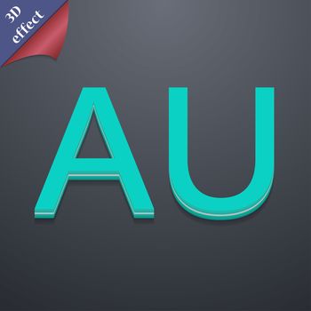 australia icon symbol. 3D style. Trendy, modern design with space for your text illustration. Rastrized copy