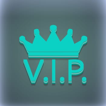 Vip icon symbol. 3D style. Trendy, modern design with space for your text illustration. Raster version