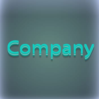 company icon symbol. 3D style. Trendy, modern design with space for your text illustration. Raster version