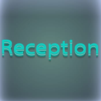 Reception icon symbol. 3D style. Trendy, modern design with space for your text illustration. Raster version