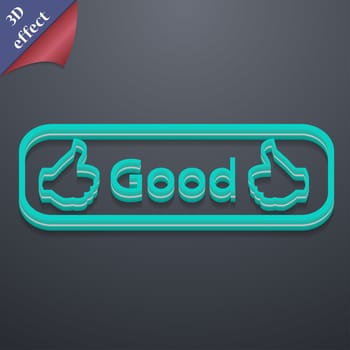 Good icon symbol. 3D style. Trendy, modern design with space for your text illustration. Rastrized copy