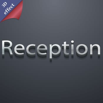 Reception icon symbol. 3D style. Trendy, modern design with space for your text illustration. Rastrized copy