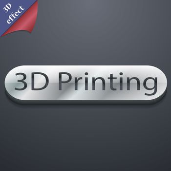 3d Printing icon symbol. 3D style. Trendy, modern design with space for your text illustration. Rastrized copy