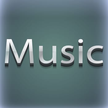 music icon symbol. 3D style. Trendy, modern design with space for your text illustration. Raster version