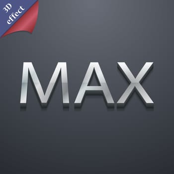 maximum icon symbol. 3D style. Trendy, modern design with space for your text illustration. Rastrized copy