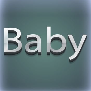 Baby on board icon symbol. 3D style. Trendy, modern design with space for your text illustration. Raster version