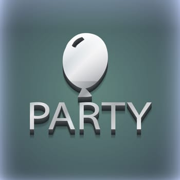 Party icon symbol. 3D style. Trendy, modern design with space for your text illustration. Raster version