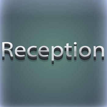 Reception icon symbol. 3D style. Trendy, modern design with space for your text illustration. Raster version