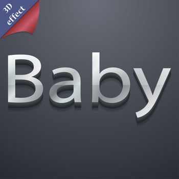 Baby on board icon symbol. 3D style. Trendy, modern design with space for your text illustration. Rastrized copy