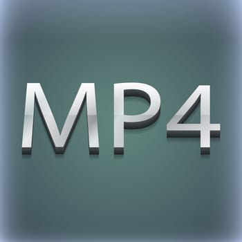 Mpeg4 video format icon symbol. 3D style. Trendy, modern design with space for your text illustration. Raster version