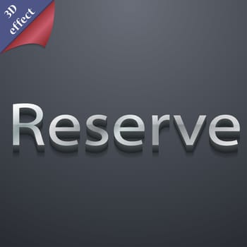 Reserved icon symbol. 3D style. Trendy, modern design with space for your text illustration. Rastrized copy