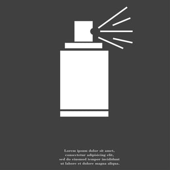 Aerosol paint icon symbol Flat modern web design with long shadow and space for your text. illustration