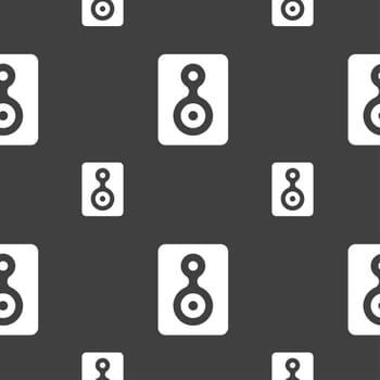 Video Tape icon sign. Seamless pattern on a gray background. illustration