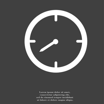 Timer icon symbol Flat modern web design with long shadow and space for your text. illustration