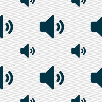 Speaker volume, Sound icon sign. Seamless pattern with geometric texture. illustration