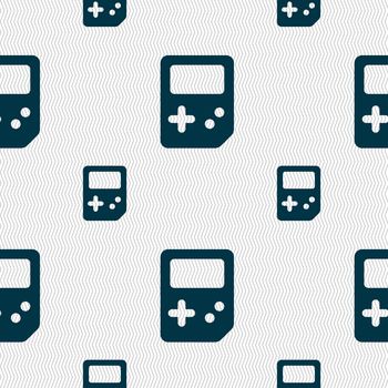 Tetris icon sign. Seamless pattern with geometric texture. illustration