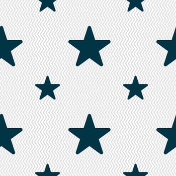 Favorite Star icon sign. Seamless pattern with geometric texture. illustration