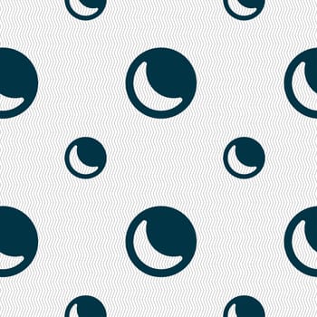 moon icon sign. Seamless pattern with geometric texture. illustration