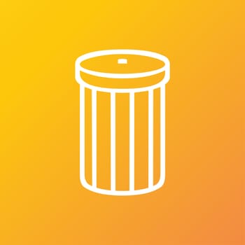 Recycle bin icon symbol Flat modern web design with long shadow and space for your text. illustration