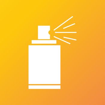 Aerosol paint icon symbol Flat modern web design with long shadow and space for your text. illustration