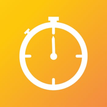 Timer icon symbol Flat modern web design with long shadow and space for your text. illustration