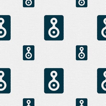 Video Tape icon sign. Seamless pattern with geometric texture. illustration