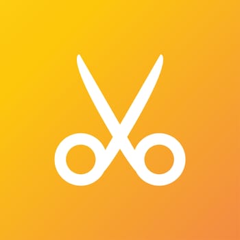 Scissors hairdresser icon symbol Flat modern web design with long shadow and space for your text. illustration