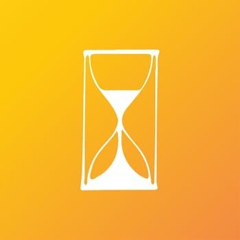 Hourglass icon symbol Flat modern web design with long shadow and space for your text. illustration