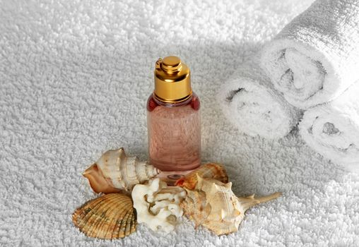 Bodycare products and a beautiful cockleshells