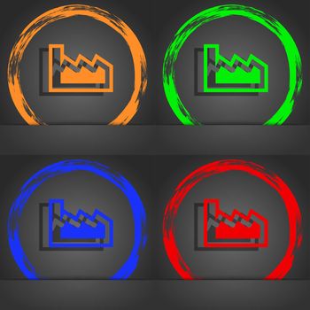 Chart icon symbol. Fashionable modern style. In the orange, green, blue, green design. illustration