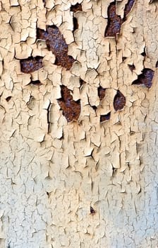 Detail texture of rusty and choppy metal sheet.