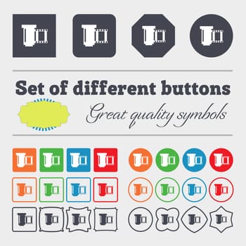 negative films icon symbol.. Big set of colorful, diverse, high-quality buttons. illustration