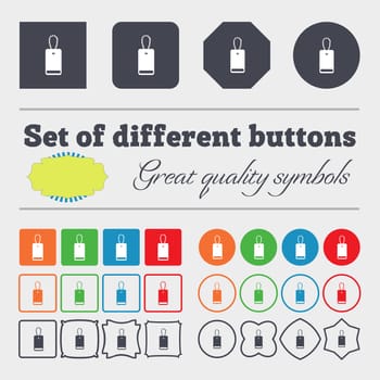 army chains icon sign. Big set of colorful, diverse, high-quality buttons. illustration