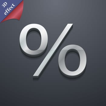 Discount percent icon symbol. 3D style. Trendy, modern design with space for your text illustration. Rastrized copy