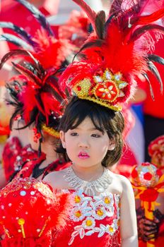 SINGBURI - NOVEMBER 27 : Parade for sporting day of The Anuban Singburi School on November 27, 2015 at Singburi, Thailand.