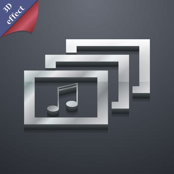 Mp3 music format icon symbol. 3D style. Trendy, modern design with space for your text illustration. Rastrized copy