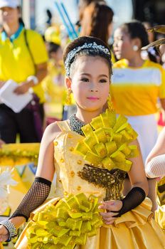 SINGBURI - NOVEMBER 27 : Parade for sporting day of The Anuban Singburi School on November 27, 2015 at Singburi, Thailand.